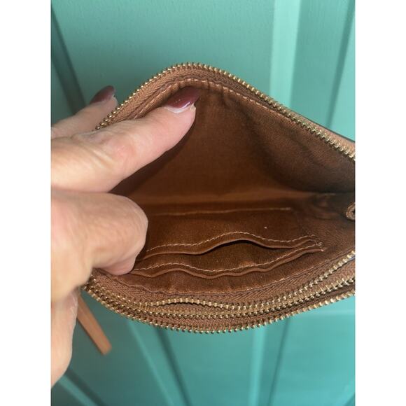 Coach Double Corner Zip Wristlet In Signature Canvas - Picture 3 of 11